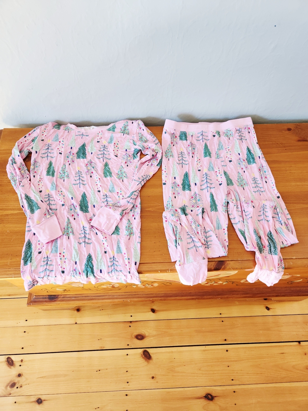 Little Sleepies 10/12 Bamboo Christmas Holiday Tree Print Pajama Set